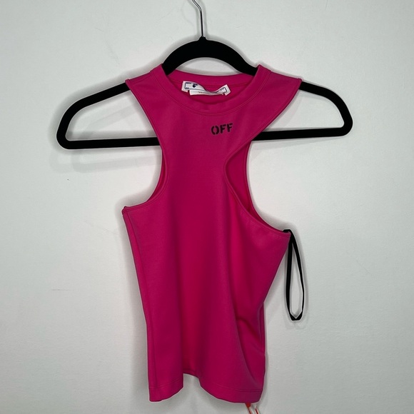 Off-White Asymmetric Cut Out Top Pink Women’s EU 42/US 6 - Picture 1 of 7